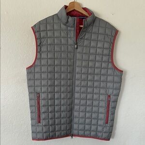 Foot Joy Quilted Vest in Gray Red/Pink Sz L